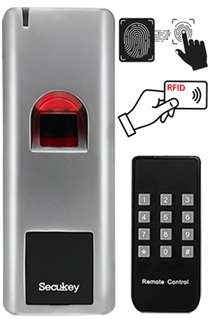 Secukey SF1 Αυτόνομο (Standalone) Μεταλλικό Access Control με Δακτυλικό Αποτύπωμα & RFID EM 125KHz