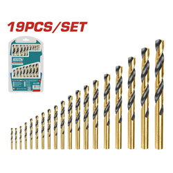 TOTAL TAKSDB9195 Σετ Τρυπάνια HSS για Μέταλλο 19τμχ.  