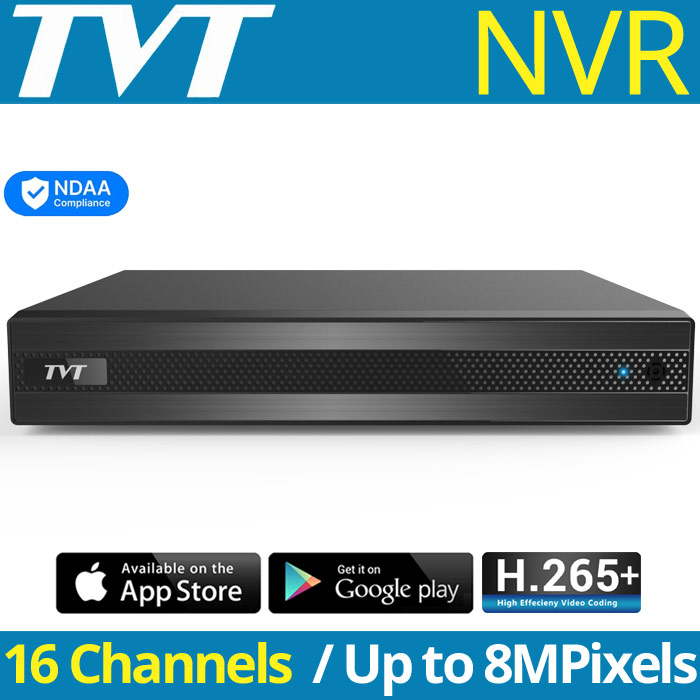 TVT TD-3016H1-A1 IP Καταγραφικό NVR για 16 IP Κάμερες Μέχρι 8Mpixels, H.265+ (Χωρίς PoE)