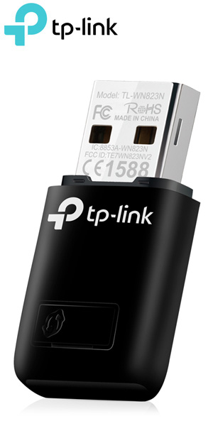 TP-LINK TL-WN823N v4.0 Mini Wireless N USB Adapter 300Mbps 