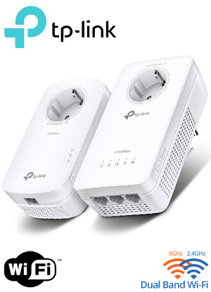 TP-Link TL-WPA8631P KIT 2-Pack v4.0 AV1300 Passthrough Powerline Wi-Fi Extender