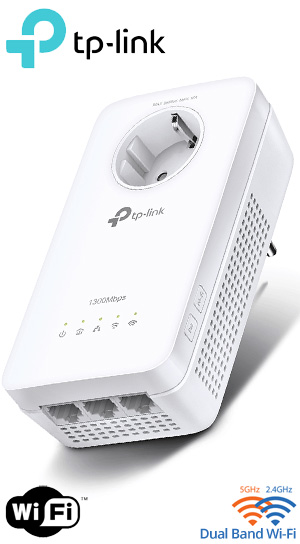TP-Link TL-WPA8631P V4.0 AV1300 Gigabit Passthrough Powerline AC1200 Dual Band Wi-Fi Extender (Μεμονωμένος Δέκτης)