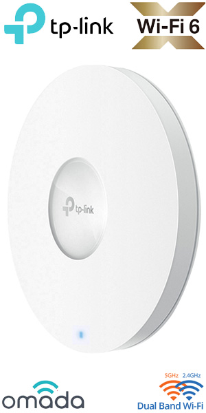 TP-Link EAP613 v1.0 AX1800 Access Point Οροφής, Dual-Band Wi-Fi 6 (Χωρίς PoE Adaptor)