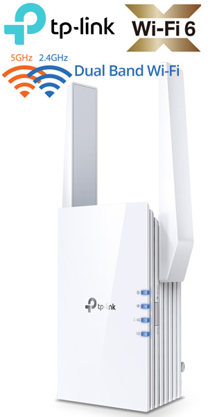 TP-Link RE705X v1.0 AX3000 Dual-Band Mesh Wi-Fi 6 Range Extender 2,4GHz and 5GHz 