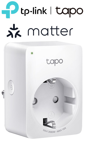 TP-LINK Tapo P110M v1.0 Mini Έξυπνη Πρίζα Wi-Fi Matter με Μετρητή Κατανάλωσης Ενέργειας
