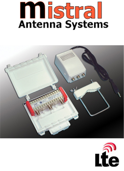 MISTRAL VU3S-F40 5G Ενισχυτής κεραίας VHF - UHF 40dB Θωρακισμένος με φίλτρο LTE 5G (0215)