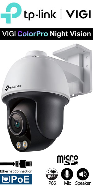 TP-LINK VIGI C540S 4mm V1.0 Ενσύρματη Ρομποτική IP κάμερα 4Mpixels, ColorPro Night Vision, MicroSD, PoE, IP66, Mic, Speaker