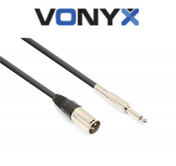 VONYX CX312-8 Καλώδιο XLR 3p αρσενικό σε Jack 6.3mm MONO αρσενικό 8m 177.734
