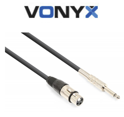VONYX CX314-6 Καλώδιο XLR 3p Θηλυκό σε Jack 6.3mm MONO αρσενικό 6m 177.740