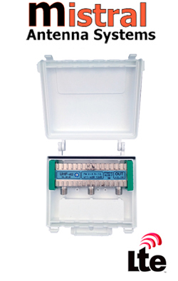MISTRAL VU3S-F30 5G ISTOU Ενισχυτής VHF-UHF 30dB Θωρακισμένος με LTE 5G (χωρίς τροφοδοτικό) (216001)