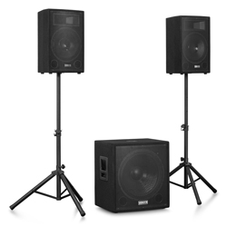 VONYX VX1218BT 2.1 Σετ Ηχείων 2x Top 12" και ενεργό Subwoofer 18" με MP3/ USB/ SD/ Bluetooth και τρίποδες 170.116