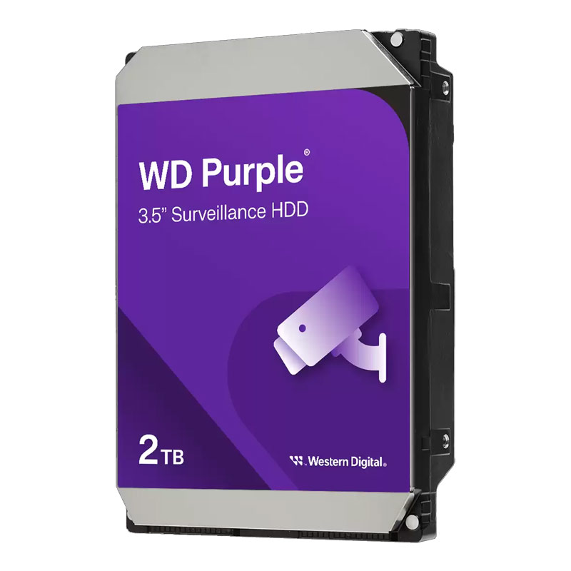 Western-Digital  WD23PURZ Purple Surveillance HDD 2TB  3.5'' SATA3 6Gb/s, 64MB Cache