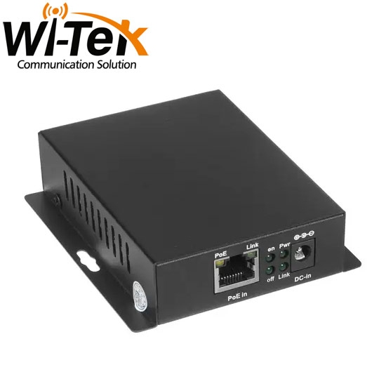 Wi-Tek WI-PE31E PoE Extender, 1x PoE Input, 2x PoE Outputs, 1x DC Input Port (48-55V), 802.3af/at/bt compatible