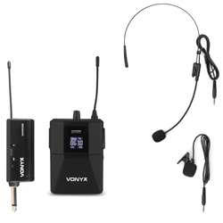 VONYX WM55B Ασύρματο Μικρόφωνο Κεφαλής - Πέτου Plug and Play UHF 179.202