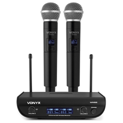 VONYX WM82 Διπλό Ασύρματο set Μικροφώνων Χειρός UHF 2 Καναλιών 179.212 --