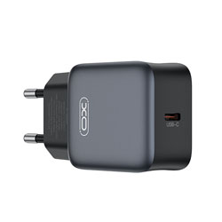 XO-L155 (EU) TYPE-C Φορτιστής Πρίζας USB-C 30W  σε Μαύρο Χρώμα  