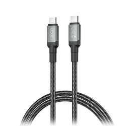 XO-NB-Q264A Καλώδιo High Speed USB Type C σε USB Type C Φόρτισης και Μεταφοράς Δεδομένων 240W μήκος 1m σε Μαυρό Χρώμα  