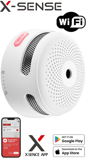 X-Sense XS01-WX Έξυπνος Αυτόνομος Φωτοηλεκτρικός Ανιχνευτής Καπνού με Wi-Fi και Εφαρμογή APP 
