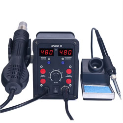 YH-8586D-II Σταθμός κόλλησης και Σταθμός θερμού αέρα με ρύθμιση θερμοκρασίας 100 - 480 °C