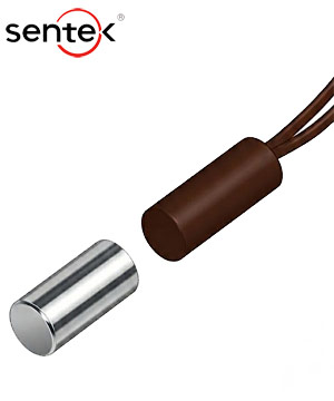 Sentek BR-1014 (ΚΑΦΕ) Πολύ λεπτή Χωνευτή μαγνητική επαφή με μεταλλικό μαγνήτη