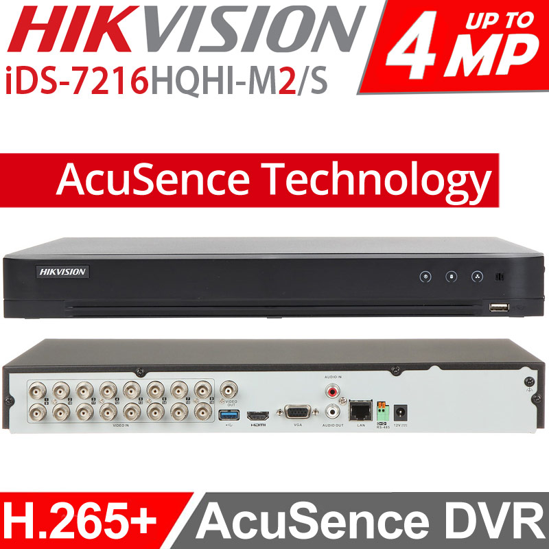 Hikvision Ids 7216hqhi M2 S Turbo Acusence Dvr Katagrafiko 16 Kamerwn H 265 Audio Over Coaxial 2xsata Pentabrid 4in1 Tvi Cvi Ahd Cvbs
