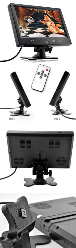 LCDM-9 Έγχρωμo Monitor TFT LCD 9" με τηλεχειριστήριο