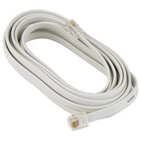 TEL-0500W Καλώδιο τηλεφώνου με άκρα 6x4 (RJ-11) Λευκό, μήκος 5 μέτρα