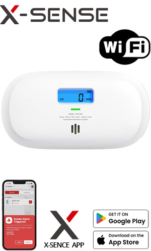 X-Sense XC0C-iR Έξυπνος Αυτόνομος Ανιχνευτής Μονοξειδίου του Άνθρακα (CO Detector) με Wi-Fi και Εφαρμογή APP