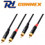 PD Connex CX94-12 Ποιοτικό Καλώδιο 2 x RCA αρσενικά σε 2 x RCA αρσενικά 12m 177.098