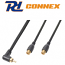 PD Connex CX143 Ποιοτικό Καλώδιο (Y) 1 x RCA αρσενικό σε 2 x RCA θηλυκά 0.3m 177.122 