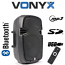 VONYX SPJ-1200ABT MP3 Επαγγελματικό Αυτοενισχυόμενο 12" 600 Watt Max USB/ SD/ MP3/ Bluetooth (τμχ) 178.042