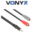 VONYX CX334-3 Καλώδιο Jack 3.5mm STEREO αρσενικό σε 2 x RCA αρσενικά 3m 177.776