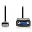 NEDIS CCGW60852BK09 Μετατροπέας USB-A αρσ. σε RS232 αρσ. USB 2.0 καλώδιο 0.9 m