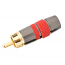 LZ511 Βύσμα RCA Αρσενικό Μεταλλικό επίχρυσο Κόκκινο