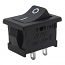 RL3-111 Διακόπτης Rocker ON-OFF 2P 6A / 250V Μαύρος (P16) YNX