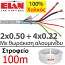 ELAN 025041 Καλώδιο συναγερμού 100% Χαλκός 6 αγωγών 2x0.50 + 4x0.22 με Θωράκιση Αλουμινίου (100μ)