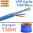 CAVEL VS540205 Καλώδιο UTP Cat5e (4x2xAWG24) + 2x0.50mm τροφοδοσίας (Στροφείο 150μ.)