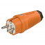 PCE 0511-os Φίς Ρεύματος Σούκο αρσενικό Καουτσούκ IP54 Πορτοκαλί-Μαύρο