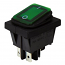 WR210 GREEN Διακόπτης Rocker ON-OFF 4P με λυχνία 22A/ 250V IP65 Πράσινο