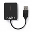 NEDIS CRDRU2300BK Card reader All-in-One USB 2.0 με ενσωματωμένο καλώδιο