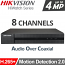 HIKVISION HiWatch HWD-6108MH-G4 Καταγραφικό DVR 8 Καμερών, Motion Detection 2.0, H.265+, Audio Over Coaxial