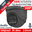 Hikvision DS-2CE76H0T-ITMFS 2.8mm GRAY, 5Mpixels Dome, Audio Over Coaxial, IR 30μ., IP67