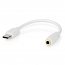 NEDIS CCGB65950WT01 Καλώδιo -  Αντάπτορας USB High Speed Type-C αρσ. - 3.5mm θηλ. 0.10m σε Λευκό