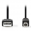 NEDIS CCGL60100BK20 Καλώδιo USB A αρσ. - USB B αρσ. High-Speed, μήκους 2m  
