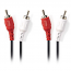 NEDIS CAGL24200BK100 Καλώδιο 2 x RCA αρσ. σε 2 x RCA αρσ. 10m 