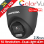 Hikvision DS-2CE72KF3T-LE 2.8mm Gray - 3K 5Mpixels ColorVu, Smart-Hybrid Light 40m, WDR 130dB, IP67