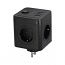 VENEX TW3U4E-B Πολύπριζο σε Σχήμα Κύβου 4x Shucko με 3x USB φόρτισης σε Μαύρο χρώμα