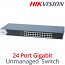 HIKVISION DS-3E0524-E(C) 24 Port Gigabit Unmanaged Desktop Switch 10/100/1000 Mbps