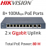 HIKVISION DS-3E0310P-E/M(B) 10 Ports Unmanaged PoE Switch IEEE 802.3at/af (Max. 80Watt)