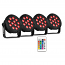 FuZZIX COMET M12 Party Par Set 4x Par light με 12 RGB LEDs και Τηλεχειριστήριο 150.952